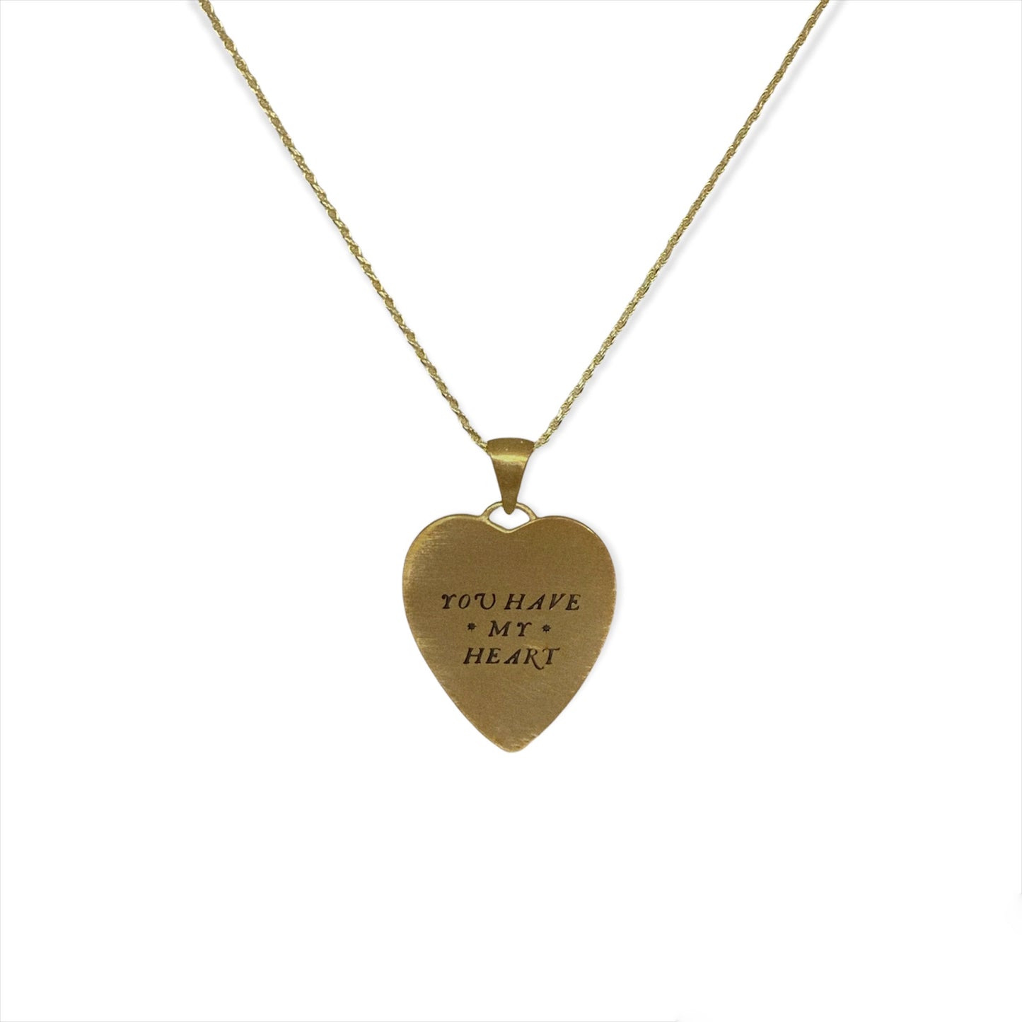 Heart Token Necklace in Gold