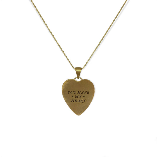 Heart Token Necklace in Gold